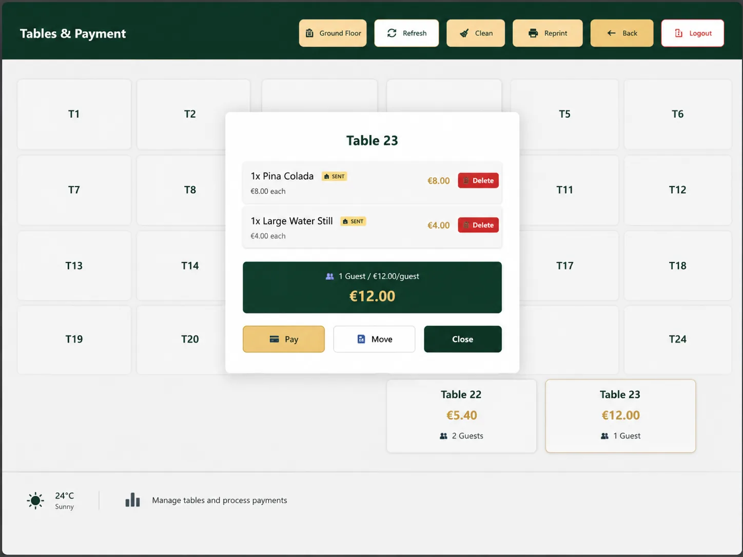 Cost Navigator Pro tables and payment screen